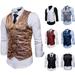 Mens Double Breasted Bridegroom Suit Dress Waistcoat Wedding Formal Coat Vest