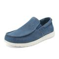 Bruno Marc Men's Comfort Canvas Slip on Casual Loafer Shoes Moccasin Walking Shoes SUNVENT-01 BLUE/DENIM Size 9.5