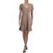 Aqua Womens Faux Suede Fit & Flare Casual Dress