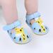 Baby Girls Boys Soft Summer Sandals Casual Dress Shoe,Cute Giraffe Close Toes Snap Kids Crib Shoes Non-Slip Soft Rubber Soles First Walking Shoes for Toddler Girls 0-18 Month Summer Beach Shoes,Blue