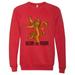 Mens Dream Super Soft Sweatshirt â€�Here Me Roarâ€� High Quality Long Sleeve Sweater Small, Premium Red