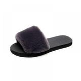 Fur Slides for Women,Quality Fur Womens Slides Fuzzy Sandals Flip Flop Furry Slides Soft Flat for Indoor Outdoor