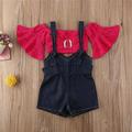 Children's Clothing LM Series European And American Style Lace Tube Top Plus Denim Bib