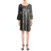 Signature By Robbie Bee Womens Metallic Animal Print Cocktail Dress