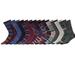 John Weitz Mens Contemporary Casual and Dress Crew Trouser Socks Blue/Grey/Burgundy 15 Pack