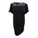 Calvin Klein Women's Petite Floral-Embroidered Dress