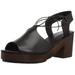 Kelsi Dagger Brooklyn Miriam Platform Black Mule Open Toe Heeled Dress Sandals (6, Black)