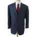 Pre-ownedGianfranco Ferre Mens Linen Notched Collar Three Button Blazer Blue Size 52 R