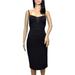 bebe Women's Illusion Cutout Cocktail Dress, Black, 12