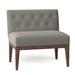 Slipper Chair - Fairfield Chair Granada 32" W Tufted Slipper Chair in Gray | 31 H x 32 W x 24.5 D in | Wayfair 2723-40_3162 63_Espresso