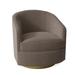 Barrel Chair - Fairfield Chair Tipsy 28.75" W Swivel Barrel Chair Polyester/Other Performance Fabrics/Fabric in Gray/Brown | Wayfair