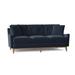 Fairfield Chair Jean-Michel 76" Square Arm Sofa w/ Reversible Cushions, Polyester in Blue/Brown | 34 H x 76 W x 36 D in | Wayfair