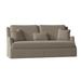 Fairfield Chair Savannah 87.5" Chenille Round Arm Sofa w/ Reversible Cushions Polyester/Other Performance Fabrics in Brown | Wayfair