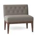 Slipper Chair - Fairfield Chair Granada 32" W Tufted Slipper Chair Polyester/Other Performance Fabrics in Gray/Brown | Wayfair