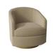 Barrel Chair - Fairfield Chair Tipsy 28.75" W Swivel Barrel Chair Polyester/Other Performance Fabrics/Fabric in White/Brown | Wayfair