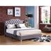 Willa Arlo™ Interiors Sallee Tufted Low Profile Storage Standard Bed Upholstered/Velvet, Wood in Gray | 50 H x 66 W x 86 D in | Wayfair