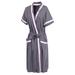 Alwyn Home Women's Cotton Robes, Lightweight Short Sleeve Kimono Bathrobe Spa Knit Robe Bridal Dressing Gown Sleepwear RHW2753 Grey 1 Polyester | Wayfair