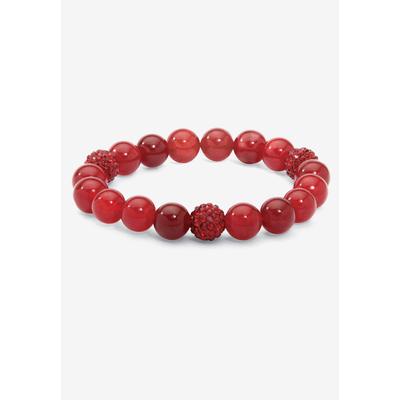 Women's Simulated Birthstones Agate Stretch Bracelet 8" by PalmBeach Jewelry in January