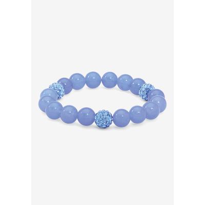 Women's Simulated Birthstones Agate Stretch Bracelet 8" by PalmBeach Jewelry in December