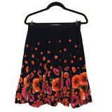 Free People Skirts | Free People Bloom Corduroy Floral Circle Skirt | Color: Black/Orange | Size: 4