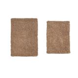 Fantasia 2 Piece Set Bath Rug Collection by Home Weavers Inc in Linen