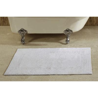 Lux Collections Bath Mat Rug 21" X 34" Rectangle by Better Trends in White