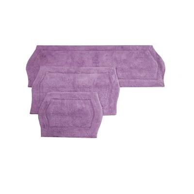 Waterford 3 Piece Set Bath Rug Collection by Home Weavers Inc in Purple