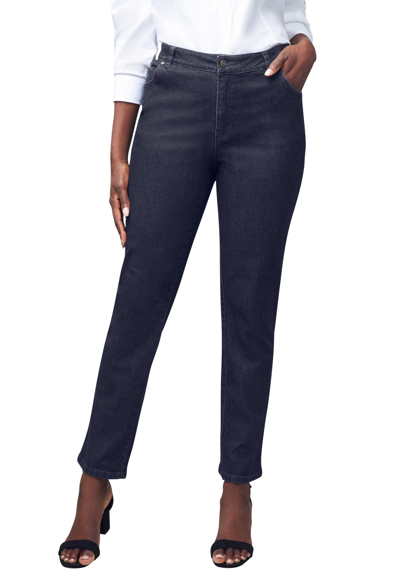Plus Size Women's True Fit Stretch Denim Straight Leg Jean by Jessica London in Indigo (Size 28 T) Jeans