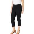 Plus Size Women's Stretch Denim Crop Jeggings by Jessica London in Black (Size 12 W) Jeans Legging