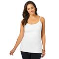 Plus Size Women's Cami Top with Adjustable Straps by Jessica London in White (Size 14/16)