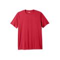 Men's Big & Tall No Sweat Crewneck Tee by KingSize in Red (Size 2XL)