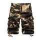 Inlefen Men's Summer Camouflage Multi-Pockets Cargo Cotton Shorts Work Leisure Outdoor Beach Short Pants with Zipper(Khaki/32)