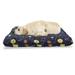 Spaceship Pet Bed Cosmic Themed Pattern of Flying Spacecraft in Outer Space Stars Planets Resistant Pad for Dogs and Cats Cushion with Removable Cover 24 x 39 Indigo Multicolor by Ambesonne