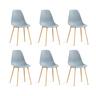 Lot de 6 chaises scandinaves grises - Ela