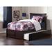 Metro Twin Platform Bed with Footboard and Twin Trundle in Espresso