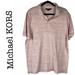 Michael Kors Shirts | Michael Kors Pink & White Striped Polo Sz Xxl | Color: Pink/White | Size: Xxl
