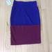 Lularoe Skirts | Lularoe Cassie Skirt Size S Color Block Comfy/Easy | Color: Blue/Red | Size: S