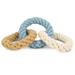 Tri-Color Twist & Tug Dog Toy, Medium, Tan / Blue