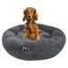 Ultra Plush Deluxe Comfort Snuggle Pet Bed, 36" L X 36" W X 6" H, Gray, Large