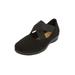 Wide Width Women's The Stacia Mary Jane Flat by Comfortview in Black (Size 8 W)