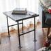 Pipe Decor 20.88" Tall Solid Wood Industrial Pipe Legs End Table Wood in Black | 20.88 H x 18 W x 22 D in | Wayfair 370 PDET01