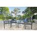 Lark Manor™ Alyah Metal Patio Dining Set Armchair in Black | 35 H x 25.2 W x 25.2 D in | Wayfair E2748E6F3FDB42EB842DD9DDD28C0A2B