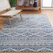 Blue/Navy 144 x 0.39 in Indoor Area Rug - Foundry Select Cobos Geometric Ivory/Navy Area Rug Polypropylene | 144 W x 0.39 D in | Wayfair