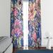 Folk N Funky Peony Background Window Floral Semi-Sheer Curtain Panels Polyester | 61 H in | Wayfair WC400-2061