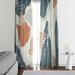 Folk N Funky Art Deco Modernist Window Abstract Semi-Sheer Curtain Panels Metal | 61 H in | Wayfair WC423-4061