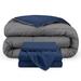 Bare Home 1800 Premium Microfiber Reversible Bed-In-A-Bag Microfiber in Gray/Blue | Twin | Wayfair 653590697909