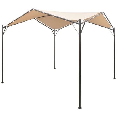 Vidaxl - Pavillon Familienzelt Partyzelt Überdachung 4x4 m Stahl Beige