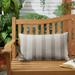 20 Gray and Brown Stripe Stylish Outdoor Single Patio Bench Lumbar Pillow