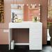 Boahaus Saranya Dressing Table, Light Bulbs, White