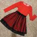 Disney Dresses | Girls Bright Red Christmas Dress | Color: Black/Red | Size: 14g